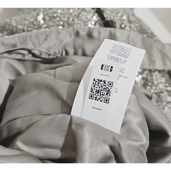 NEW Ralph Lauren Purple Label Sequin Wide Leg Trousers Womens Small Pants - Picture 14 of 15